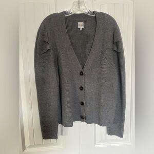 NIC+ZOE Large Charcoal Cardigan Sweater